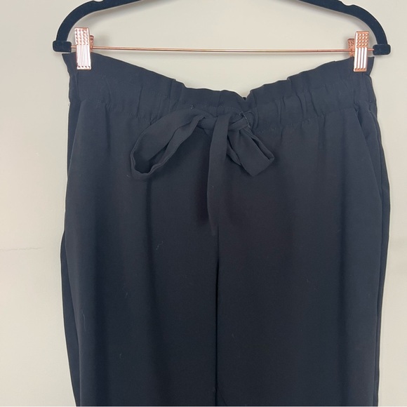 LOFT PULL ON ANKLE LENGTH PANTS TIE WAIST IN BLACK SIZE MEDIUM - Picture 8 of 13